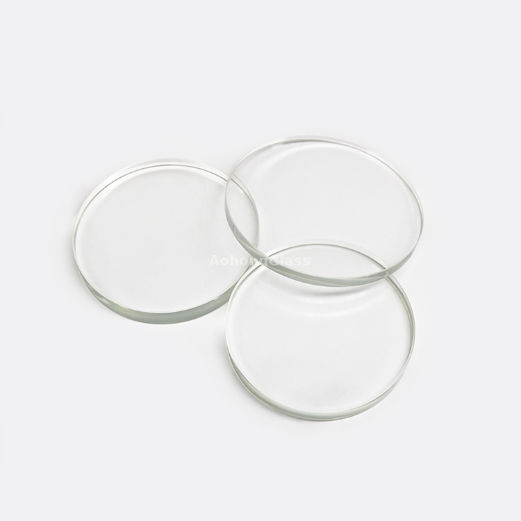Customized Thin Quartz Glass Plate Clear Round Quartz Glass Disc from